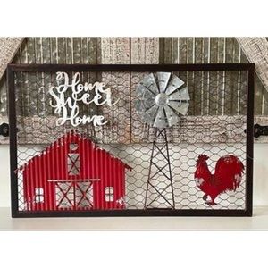 Home sweet home metal wall decor